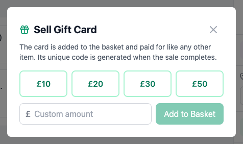 Selling a gift card