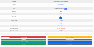 Modifying a booking