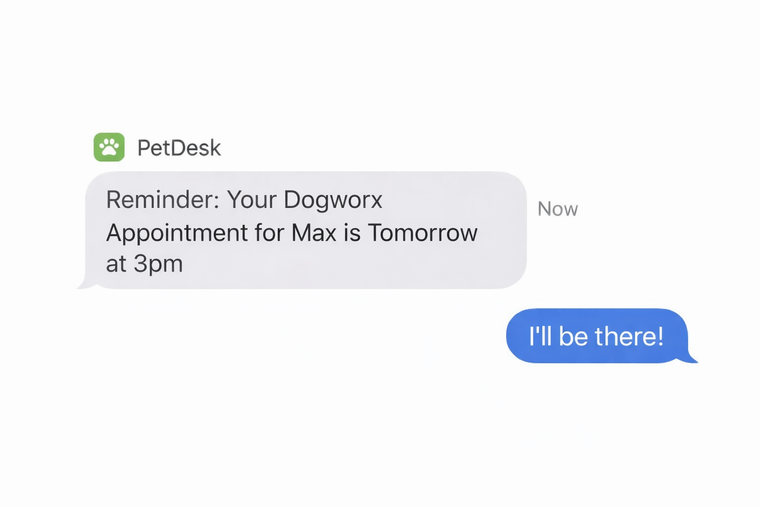 SMS appointment reminder messages
